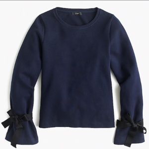J.Crew Tie Sleeves Sweatshirt Size S
